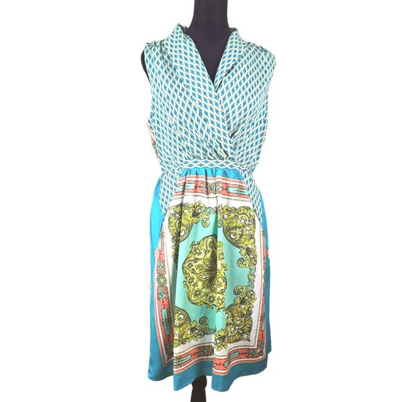 Emma Michele Womens Sleeveless Dress Geometric & Ornate Print Size 12 - Picture 1 of 9